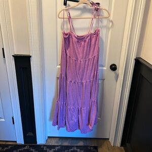 American Eagle Outfitters Purple Tiered maxi dress